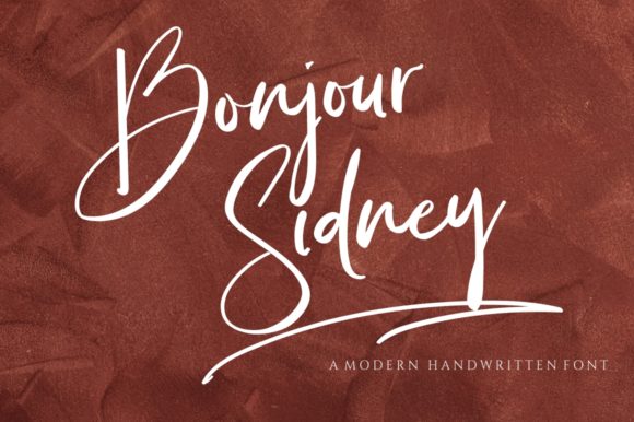 Bonjour Sidney: A Refined Script Font