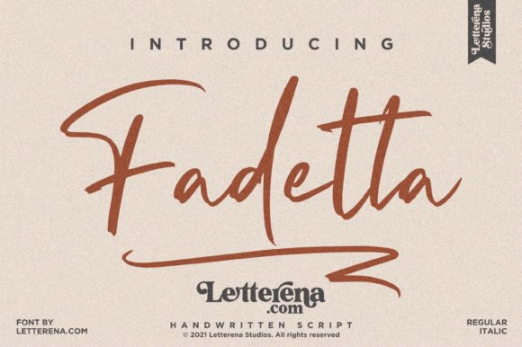 Fadetta: A Delicate Script Font