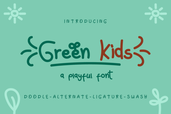 Green Kids Font for Creative Brands