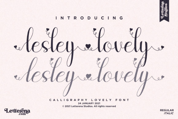 Lesley Lovely: A Romantic Handwritten Font