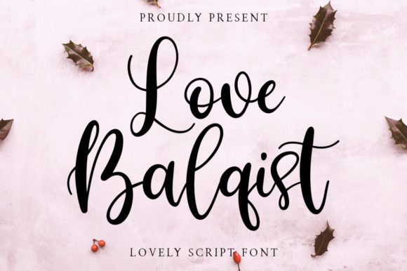 Love Balqist Font for Crafters