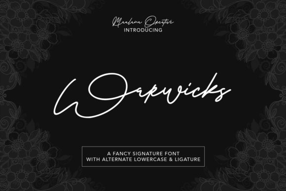 Warwicks Font: Elegant Script for Craft Projects